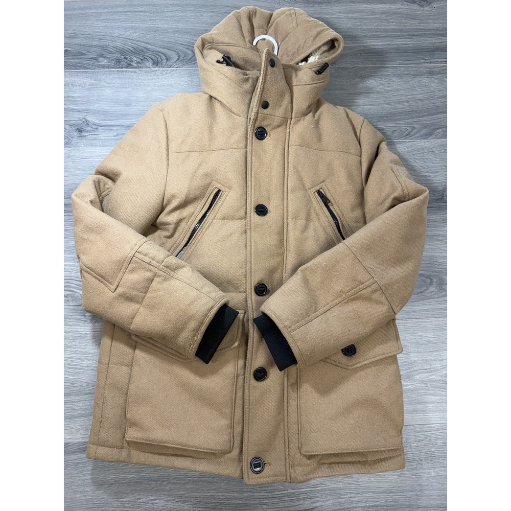 Express Jacket Mens Medium 3-In-1 Parka Coat Brown Long Sleeve Water Resistance
